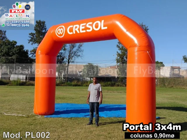 pórtico inflável promocional cresol